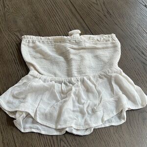 Cream tube top with tie on the back size medium Illa Illa
